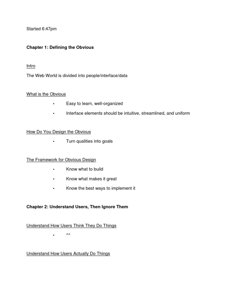 Designing the Obvious for Users | PDF | Use Case | Usability