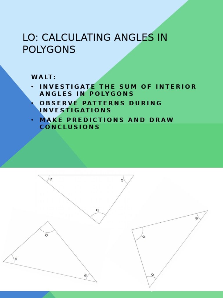 Formula for Interior Angles in Polygons | PDF