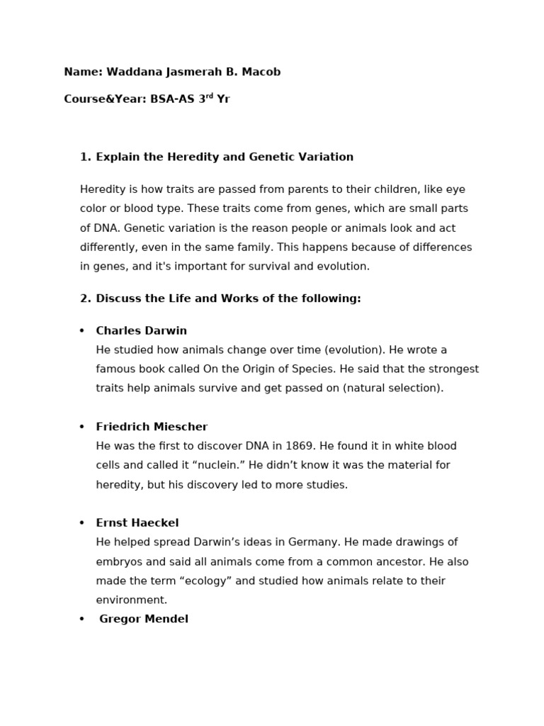 Understanding Heredity and Genetics | PDF | Gene | Heredity