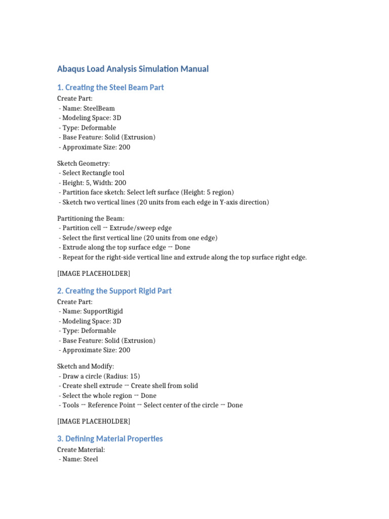 Abaqus Steel Beam Load Analysis Guide | PDF | Yield (Engineering ...