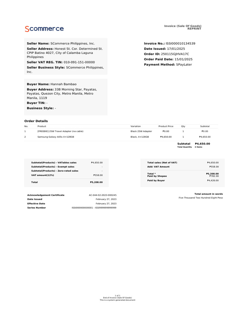 Sales Invoice | PDF | Invoice | Value Added Tax