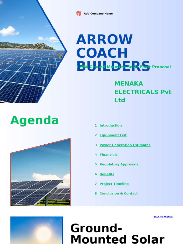 1 MW Ground-Mounted Solar Plant Proposal | PDF | Solar Power ...