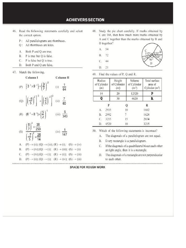 Imo Class 8 Level 1 Set 3 | PDF