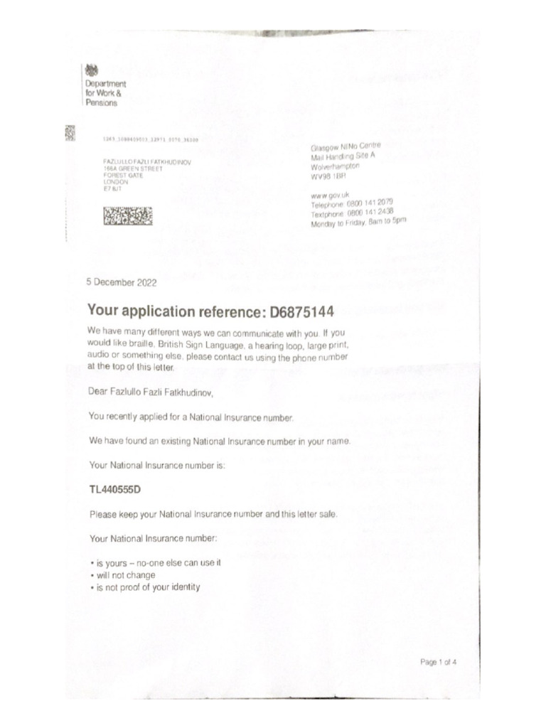 Your Application Reference D6875144 | PDF