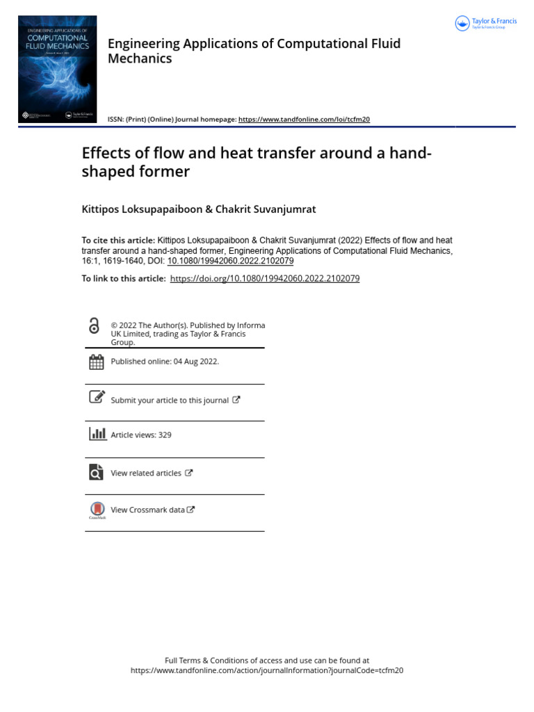 Flow and Heat Transfer in Glove Curing | PDF | Reynolds Number | Fluid ...