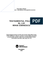 Mihai Eminescu - Testamentul Politic