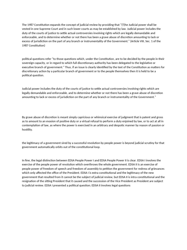 Judicial Review and Political Questions | PDF | Jurisdiction | Judiciaries