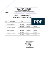 Jadwal Ujian 2012