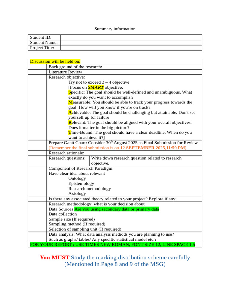 Research Project Planning Guide | PDF