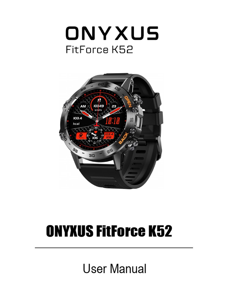 Onyxus FitForce K52 User Manual | PDF | Smartphone | Mobile App