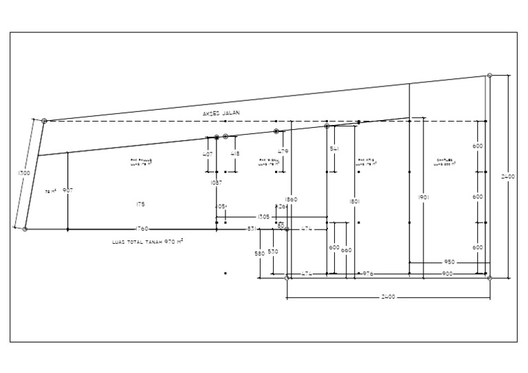 Layout Tanah untuk Proyek 970 m2 | PDF