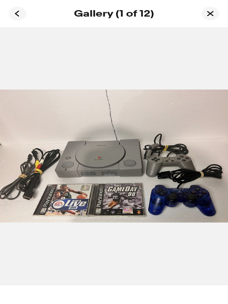 Sony PlayStation 1 Video Game Console Bundle Complete 2 Controllers2 ...
