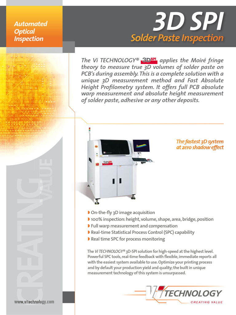 3D Solder Paste Inspection System | PDF | Printed Circuit Board