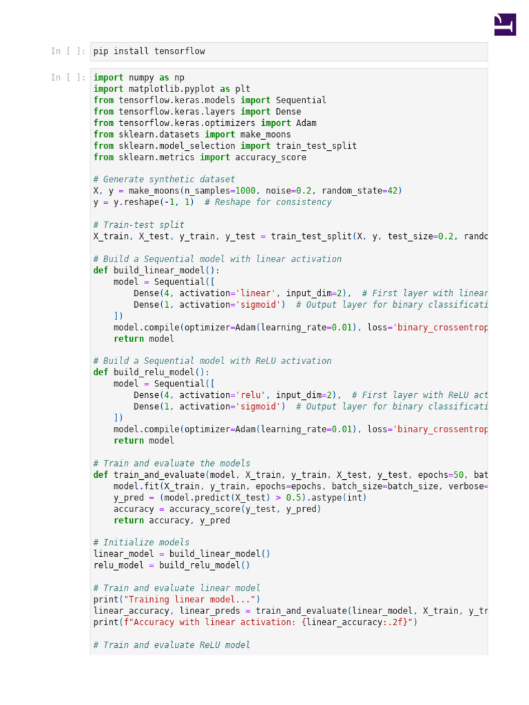 TensorFlow Binary Classification Models | PDF | Multivariate Statistics ...