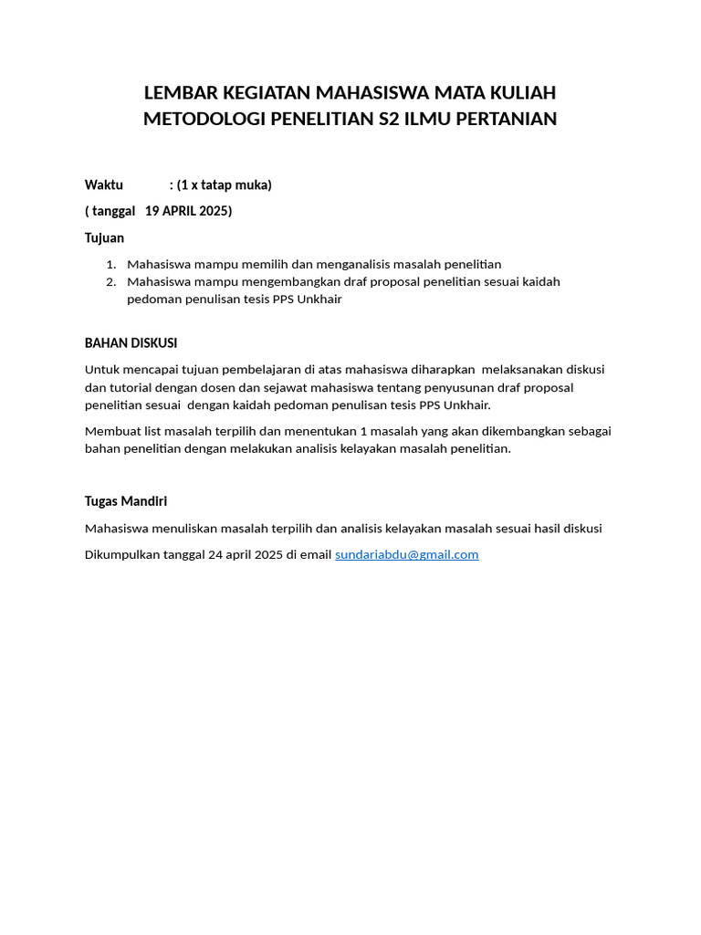 MPPH dalam Penelitian S2 Pertanian | PDF