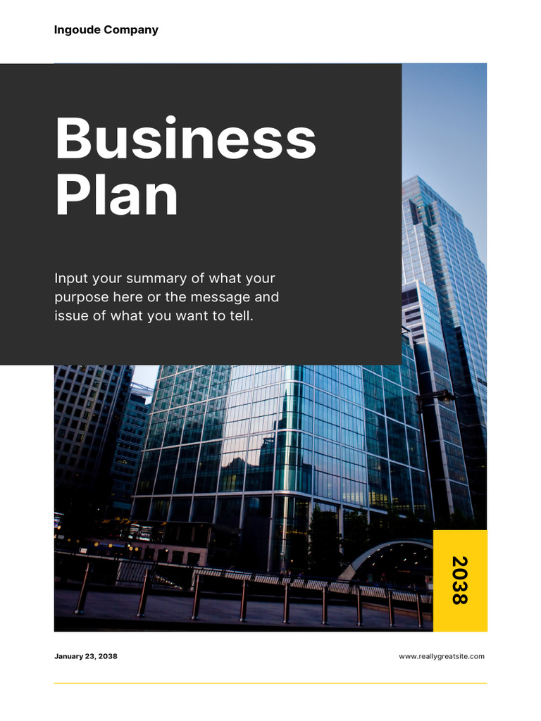 White Yellow Black Modern Business Plan | PDF | Goal | Internet Of Things