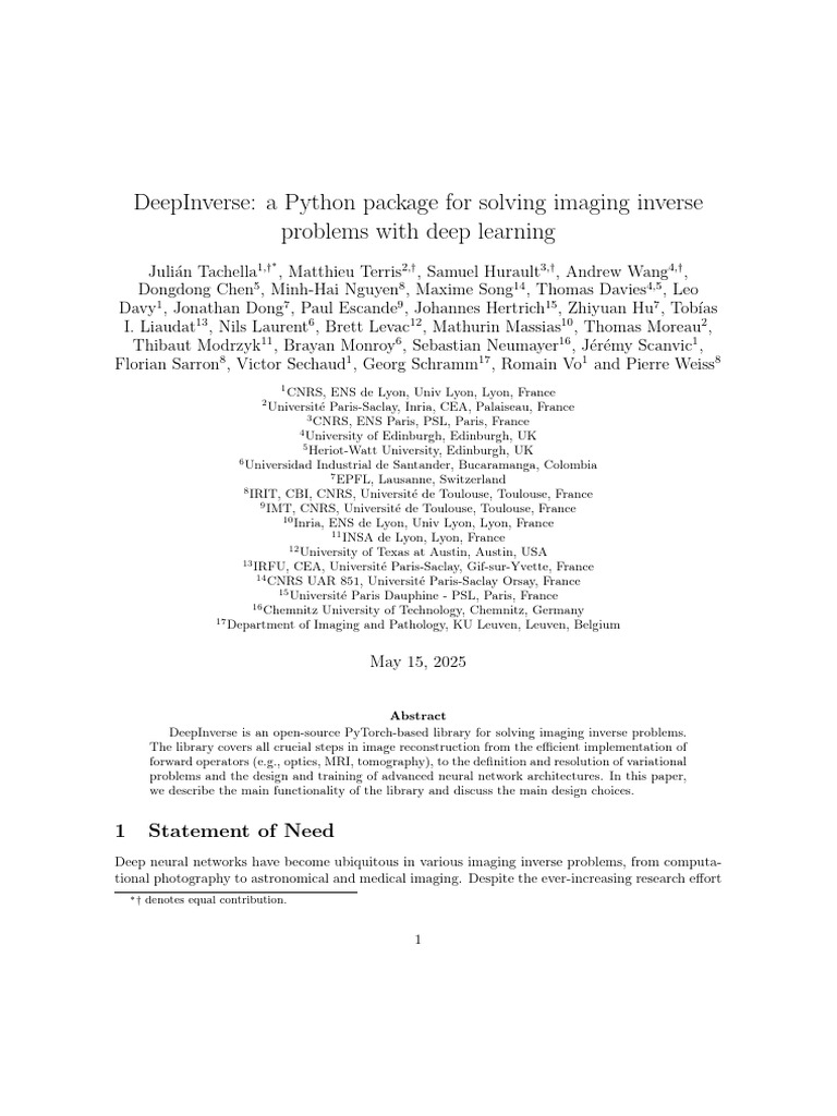 DeepInverse: Imaging Inverse Solutions | PDF | Class (Computer ...
