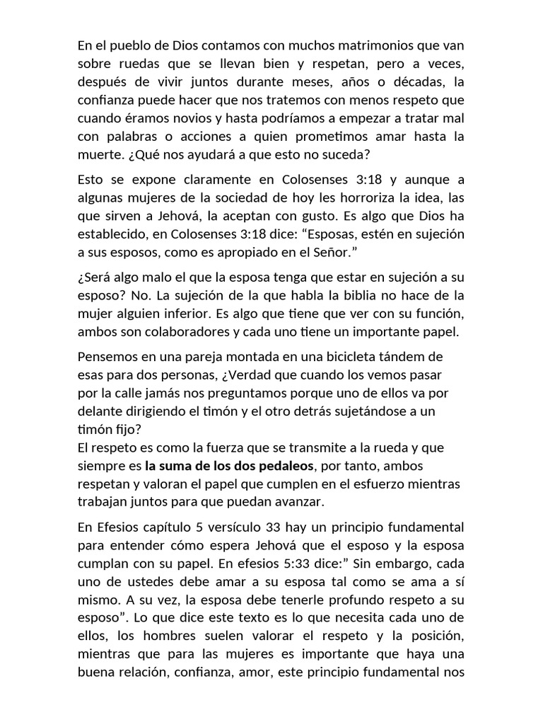 El respeto en el matrimonio cristiano | PDF | Amor
