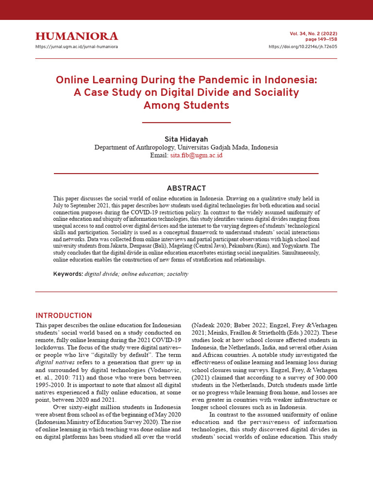 Online Learning During The Pandemic in I Af4c8f00 | PDF | Internet ...