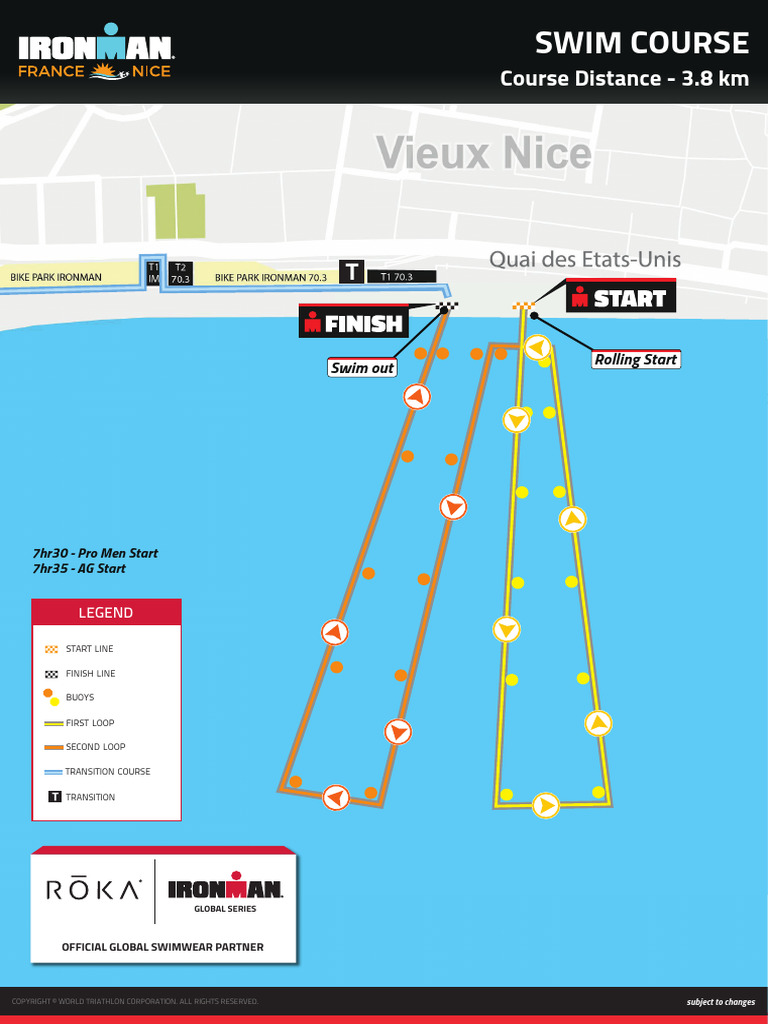 IM France Nice Swim Map | PDF