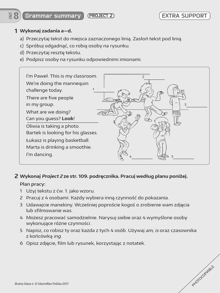 Brainy KL 4 Extra Support Unit 8 Grammar Summary | PDF