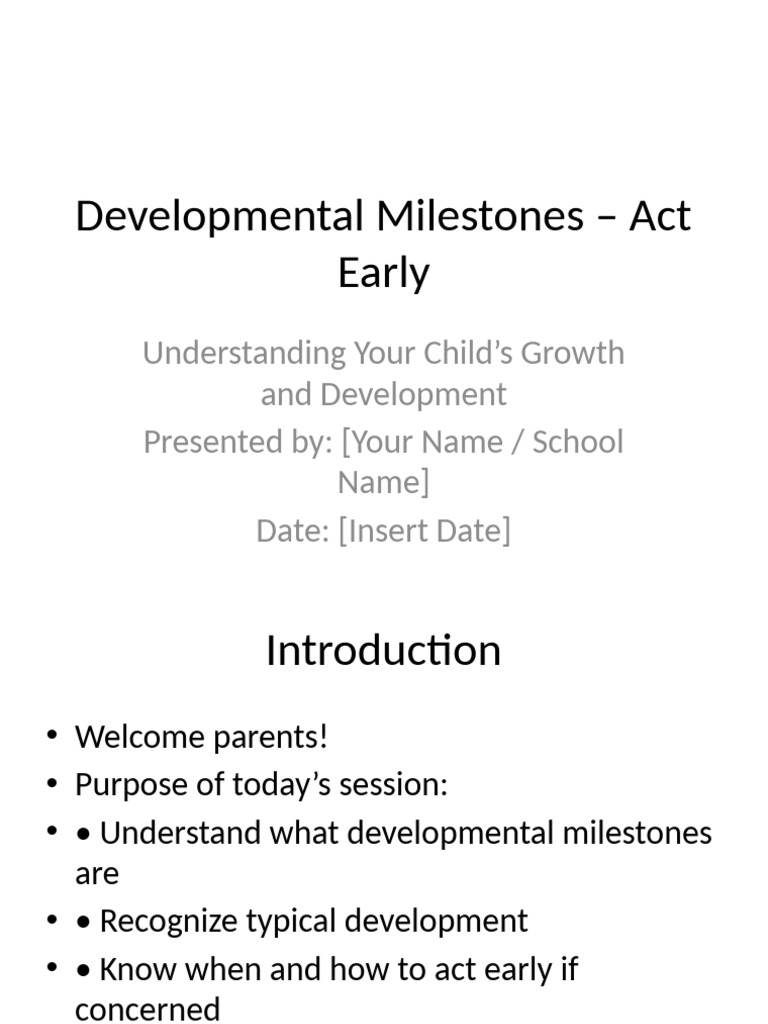Understanding Child Development Milestones | PDF