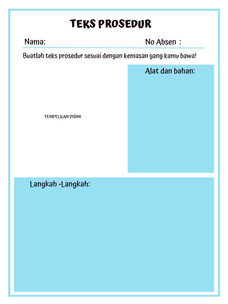 Template Teks Prosedur Kemasan | PDF