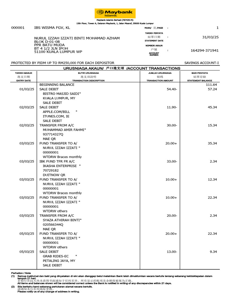 March 2025 | PDF | Debits And Credits | Business