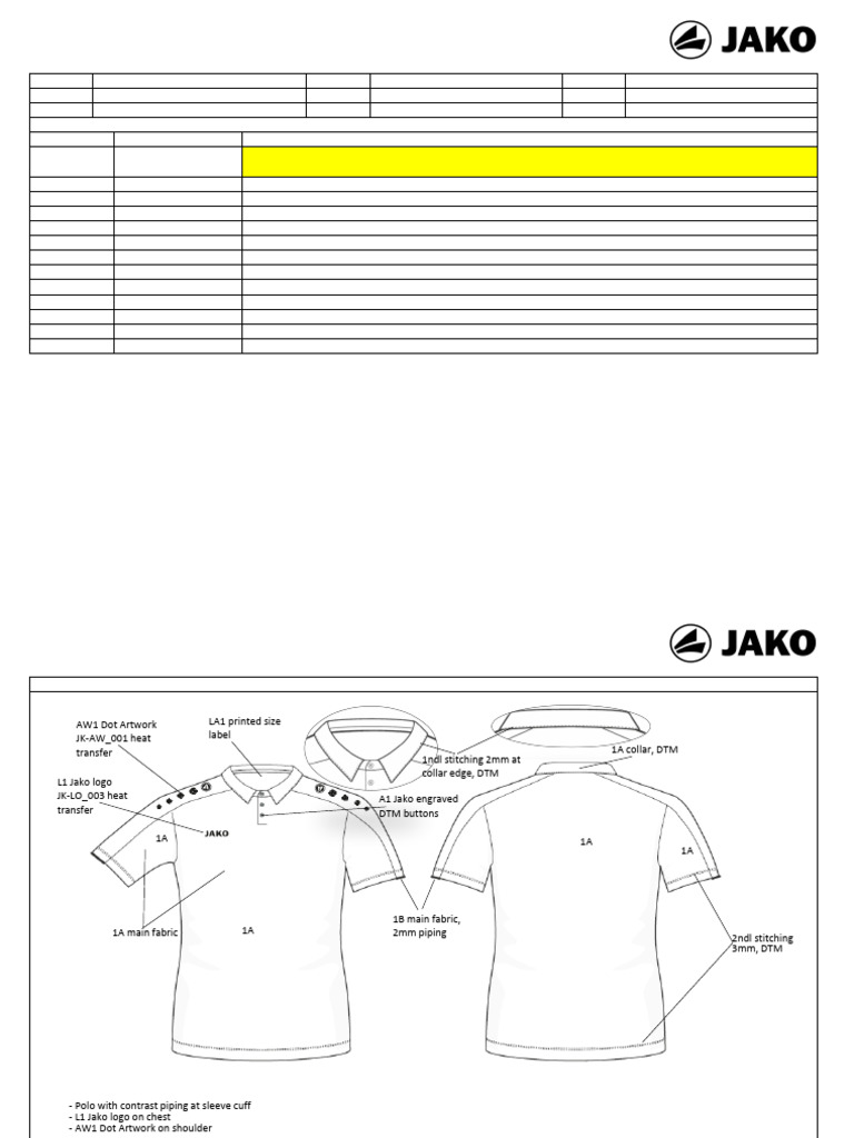 #6350 - Polo Classico - V2 - 020519 | PDF | Clothing