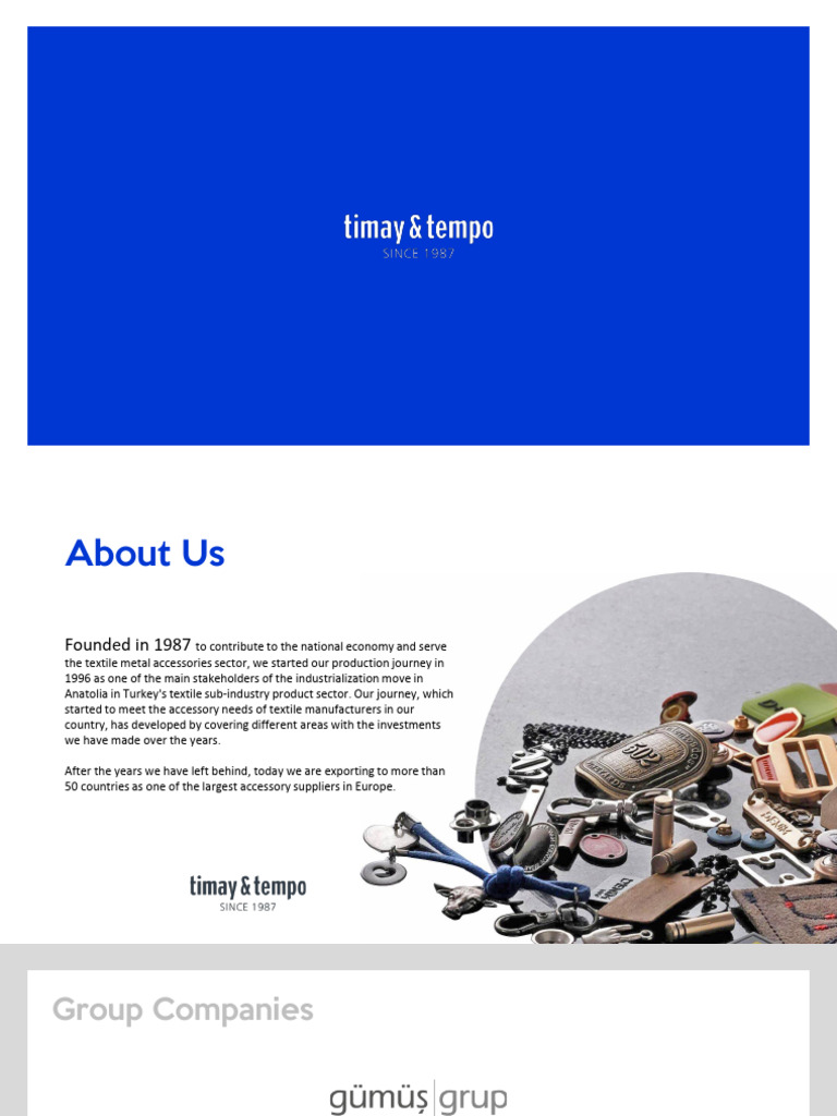 Timay&Tempo: Textile Accessory Leaders | PDF | Sustainability | Supply ...