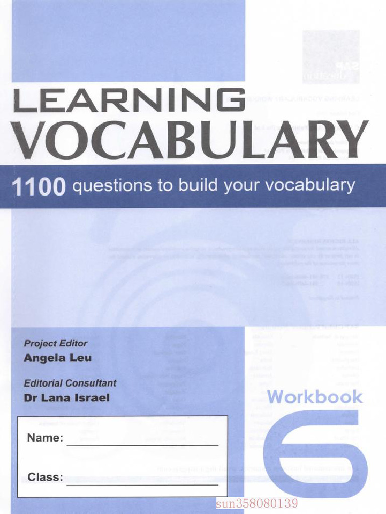Learning Vocabulary Workbook6 | PDF