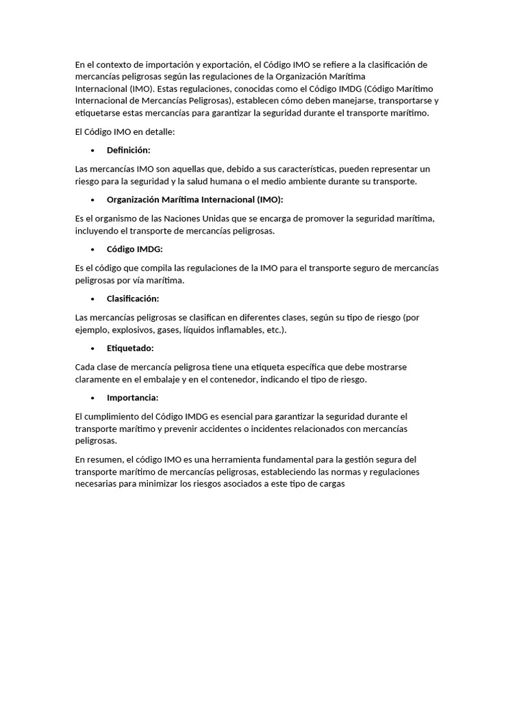 Codigo I.M.O. | PDF