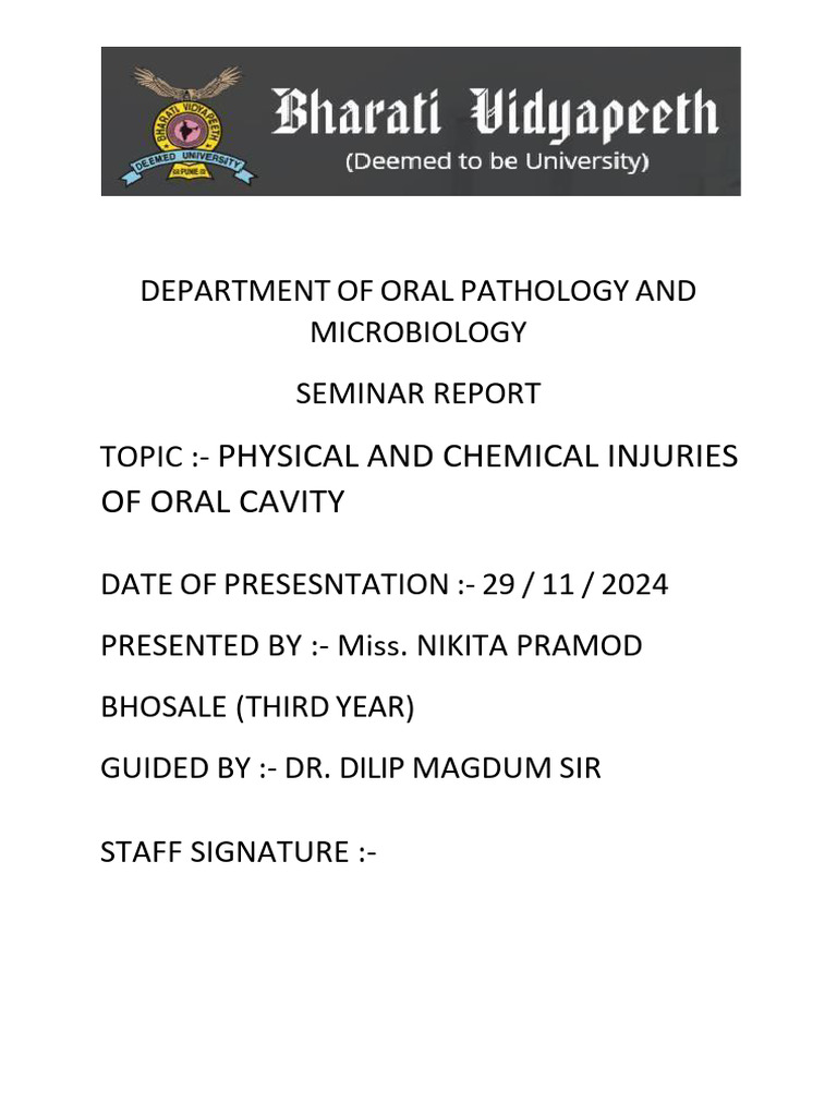 Department of Oral Pathology and Microbiology.. | PDF