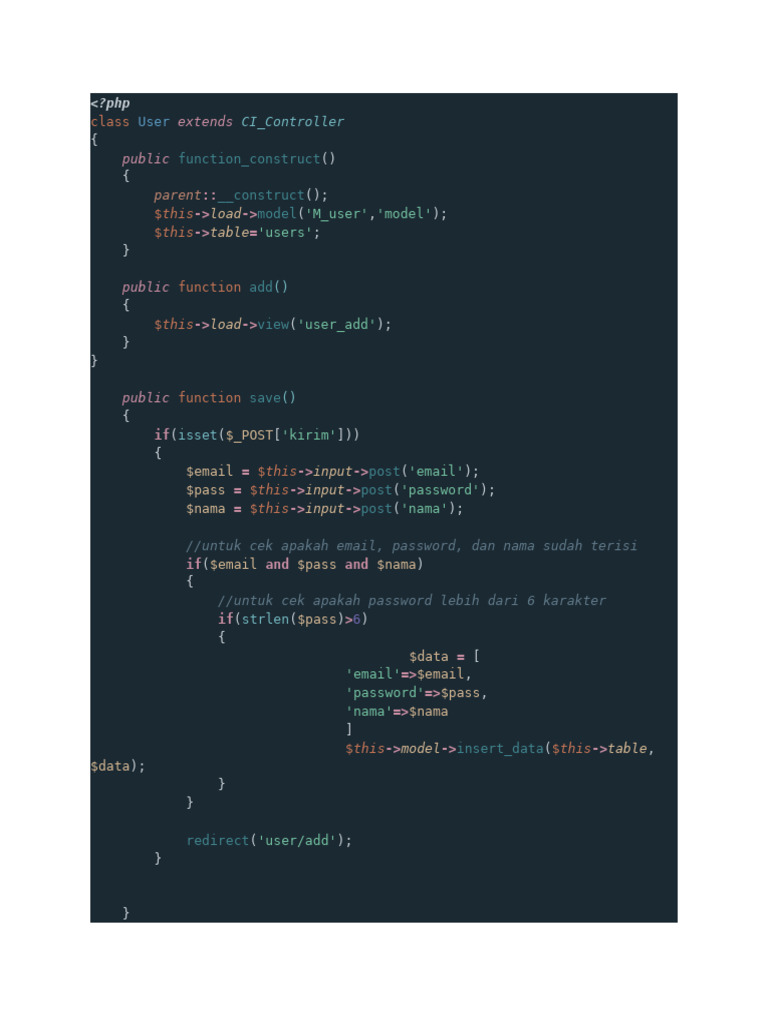User Management in CodeIgniter | PDF