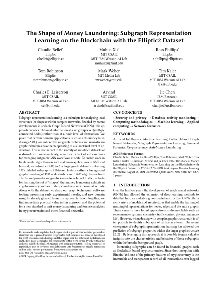 The Shape of Money Laundering: Subgraph Representation Learning On The ...