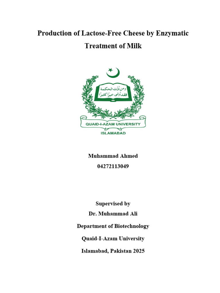 Lfc-Post Final Report | PDF | Milk | Glucose
