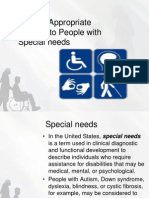 Provide Appropriate Support To People With Special Needs