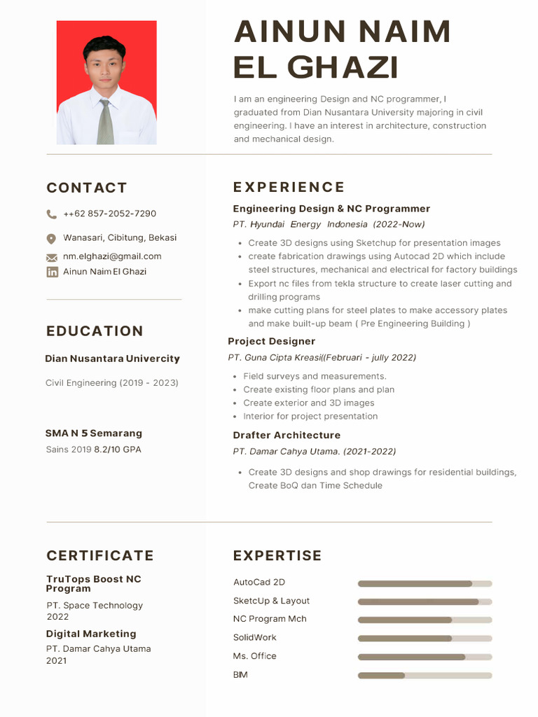 Engineering Design & NC Programmer CV | PDF | Engineering