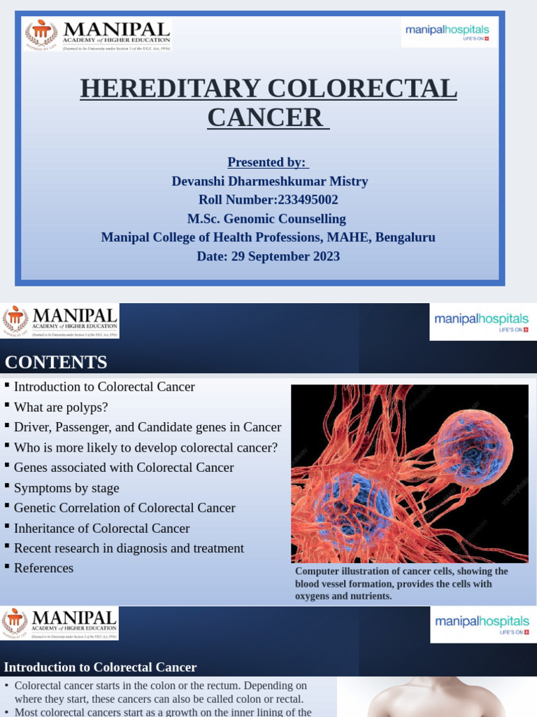 Hereditary Colorectal Cancer Overview | PDF | Colorectal Cancer | Cancer