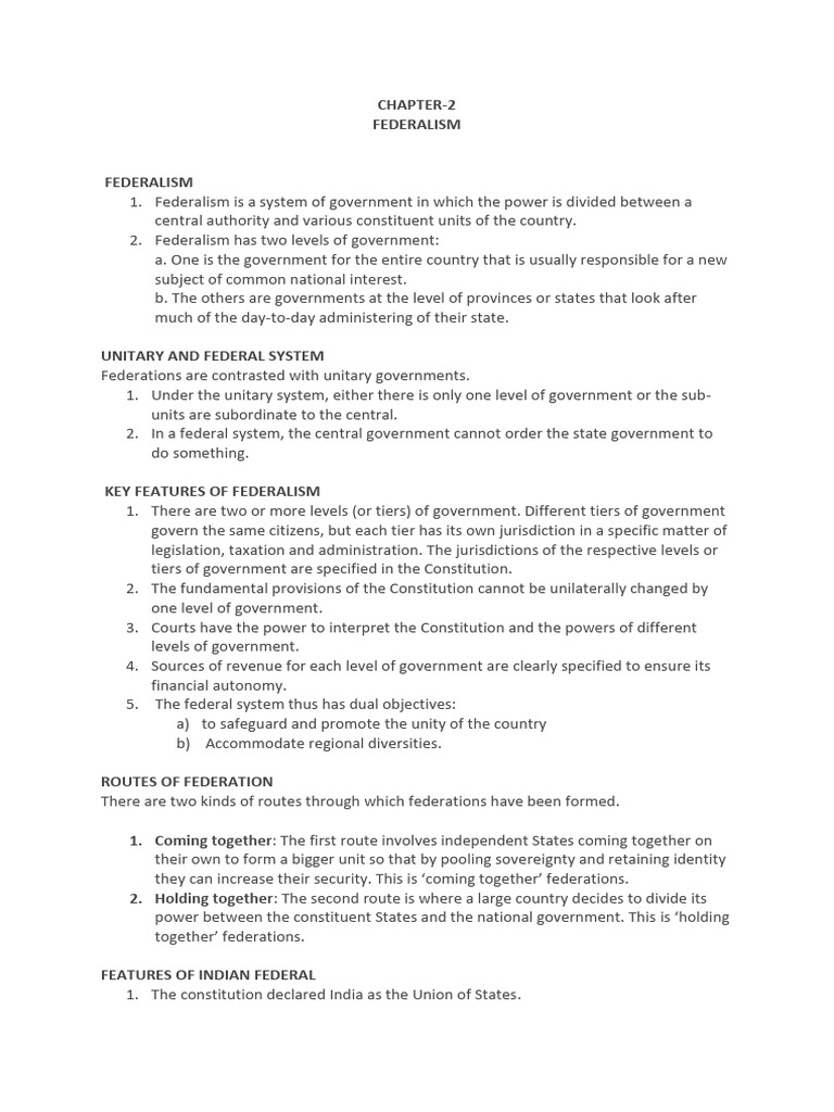 Understanding Federalism in India | PDF | Federalism | Federation