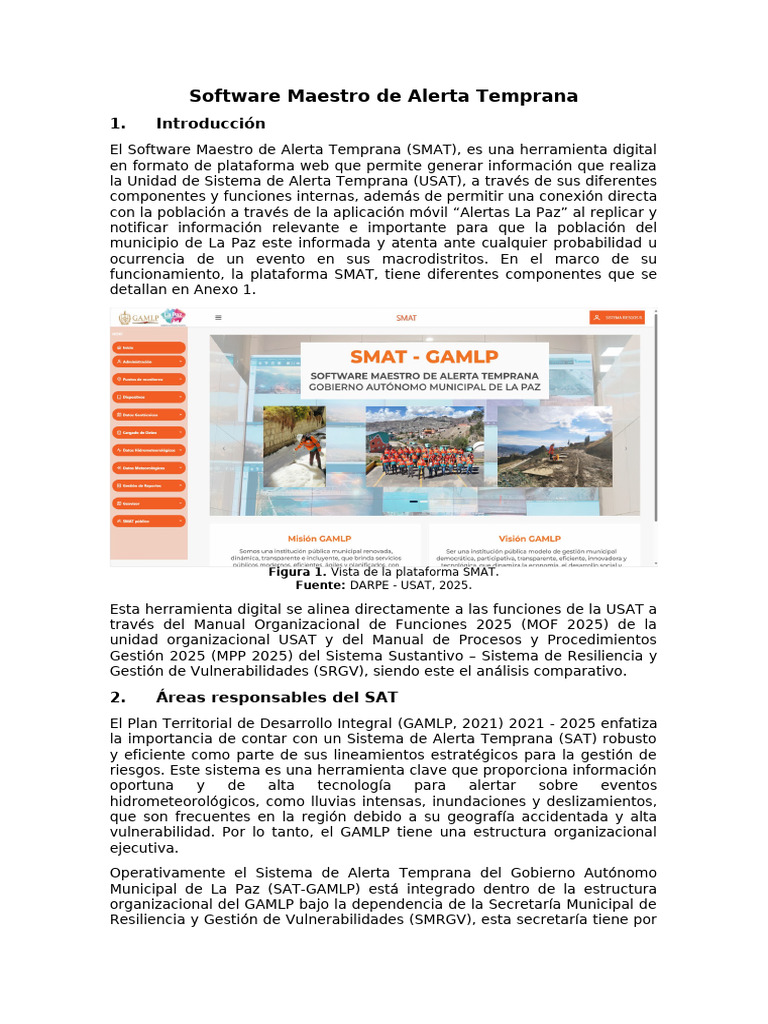 Software Maestro de Alerta Temprana (SMAT) | PDF | Resiliencia ...