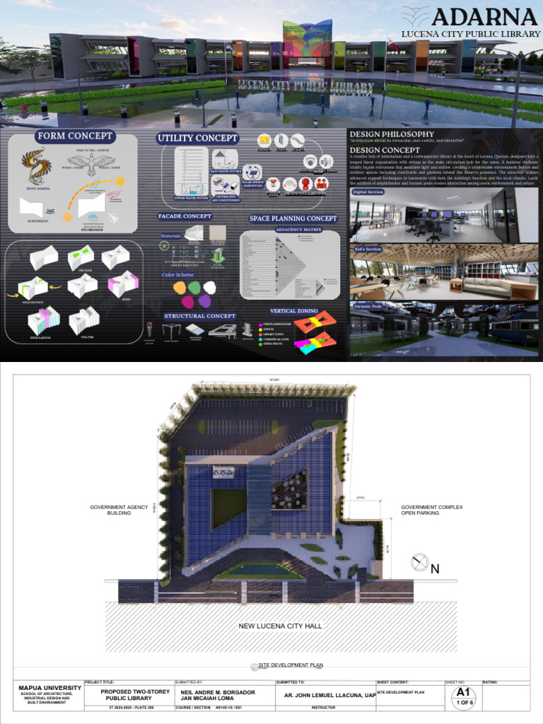 Lucena City Public Library Design Plan | PDF | Wound | Architectural Design