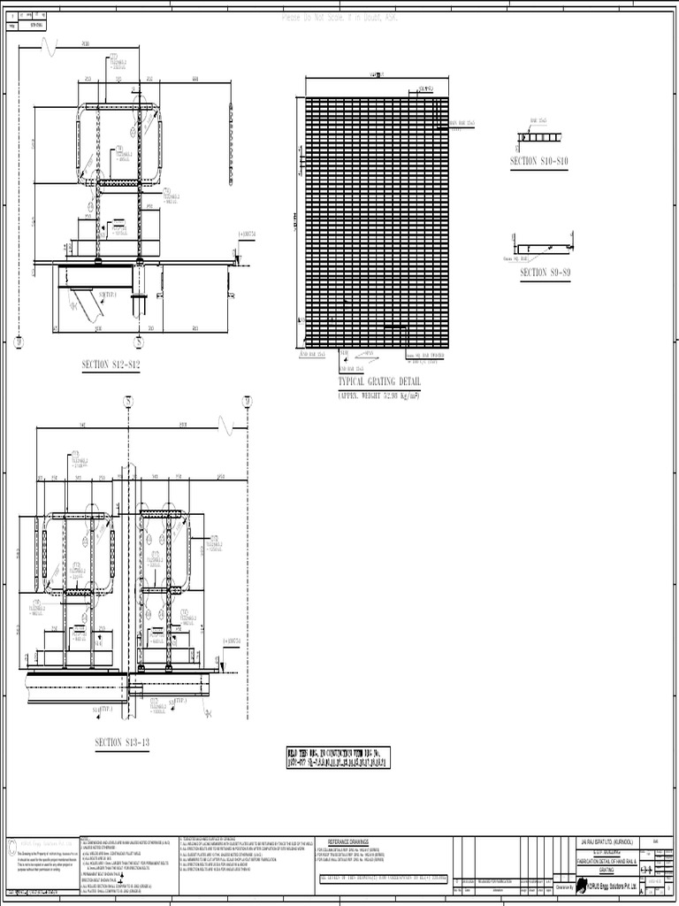 Handrail Fabrication Details Drawing | PDF