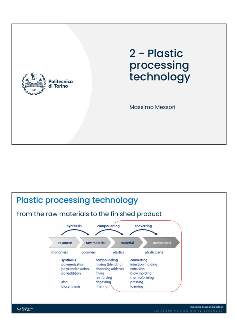 Plastic Processing Technology Overview | PDF | Extrusion | Mechanical ...
