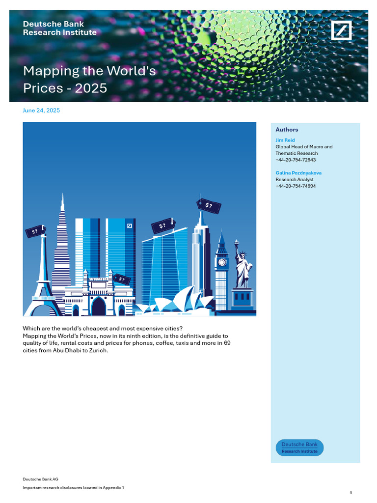 Global Price Mapping 2025 Report | PDF | Cost Of Living | Purchasing ...