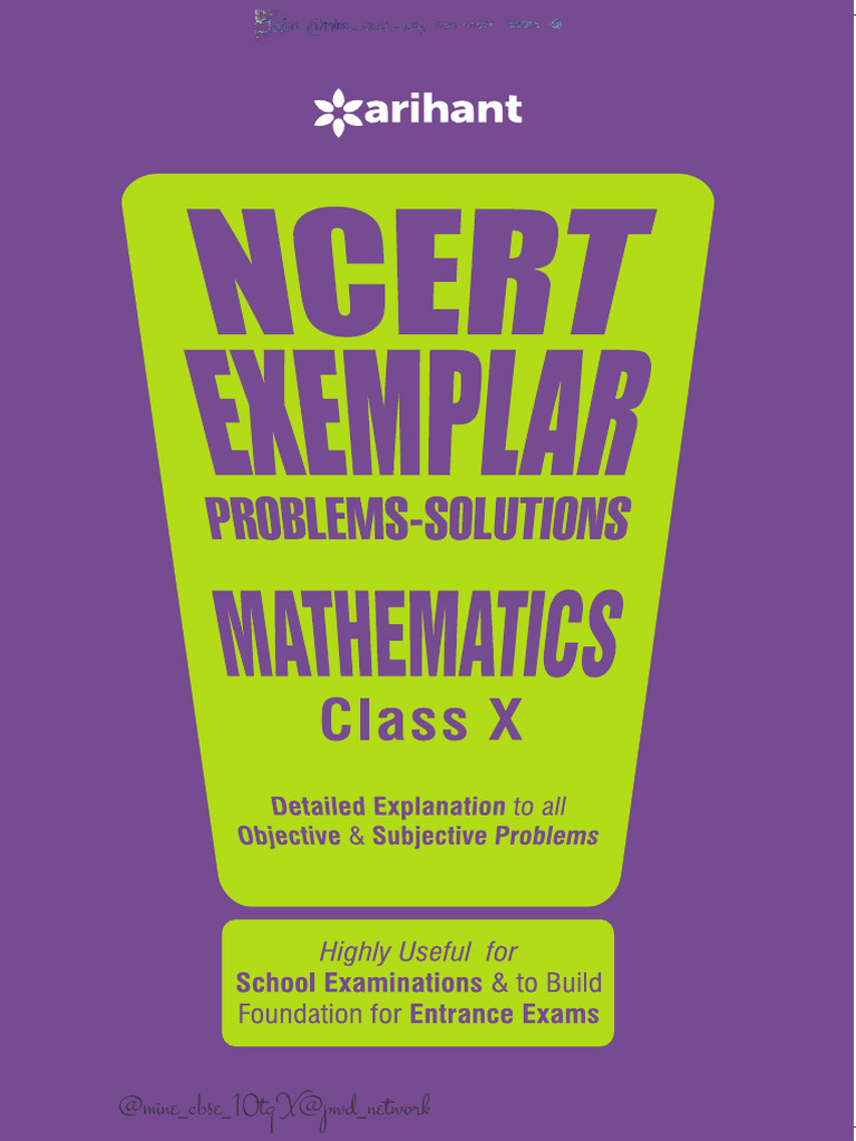 NCERT Exemplar Solutions for Class X Math | PDF | Division (Mathematics ...