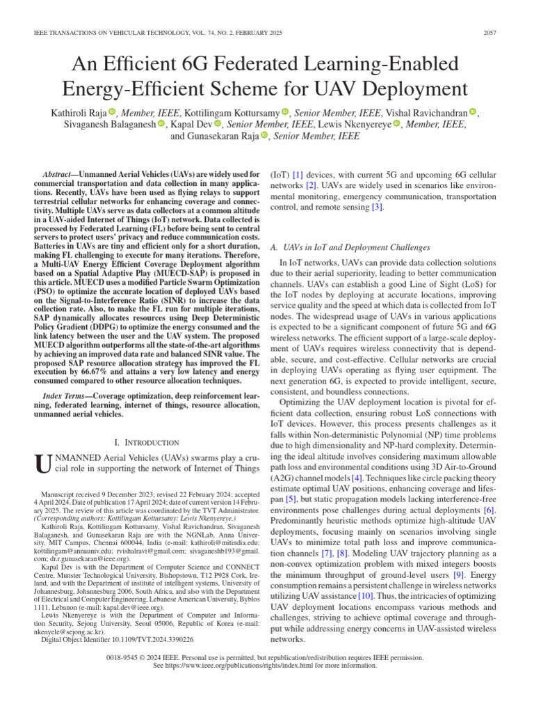 6G UAV Federated Learning Energy Scheme | PDF | Internet Of Things ...