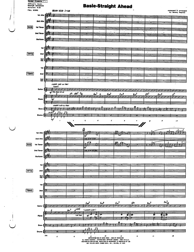 Count basie big band charts pdf