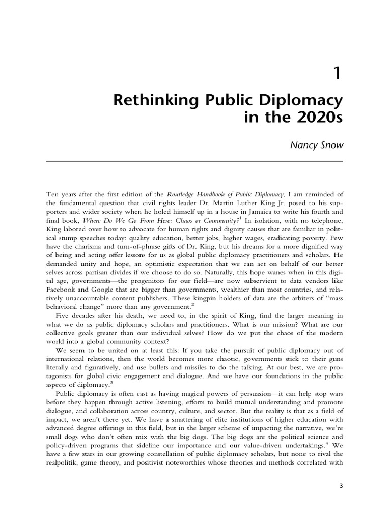 Rethinking Public Diplomacy Today | PDF | Soft Power | Public Diplomacy