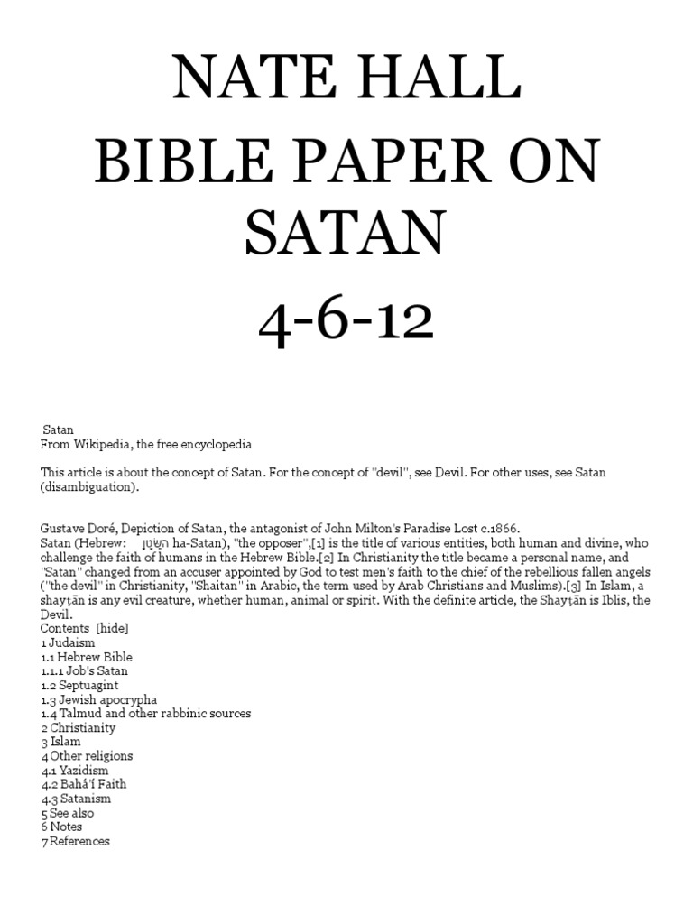 Essay on satanism picture